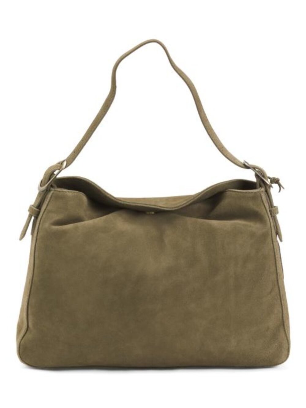MADE IN INDIA Suede Flap Over Hobo